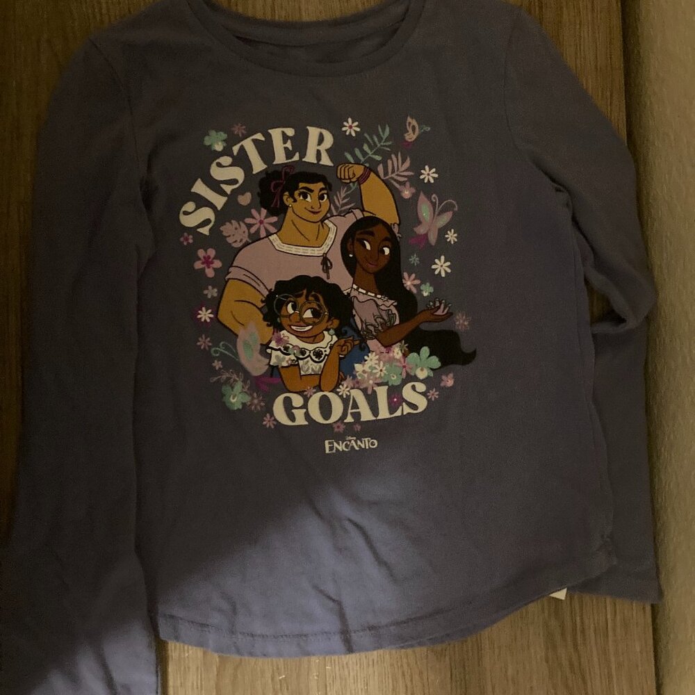 Disney Encanto Long Sleeve Top 6 Sister Goals Purple Mirabel Isabela Luisa